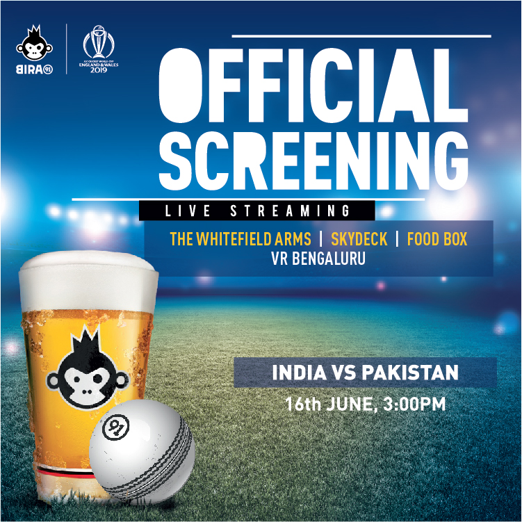 VR Bengaluru, ICC World Cup Cricket live Screening - Ind Vs Pak ...